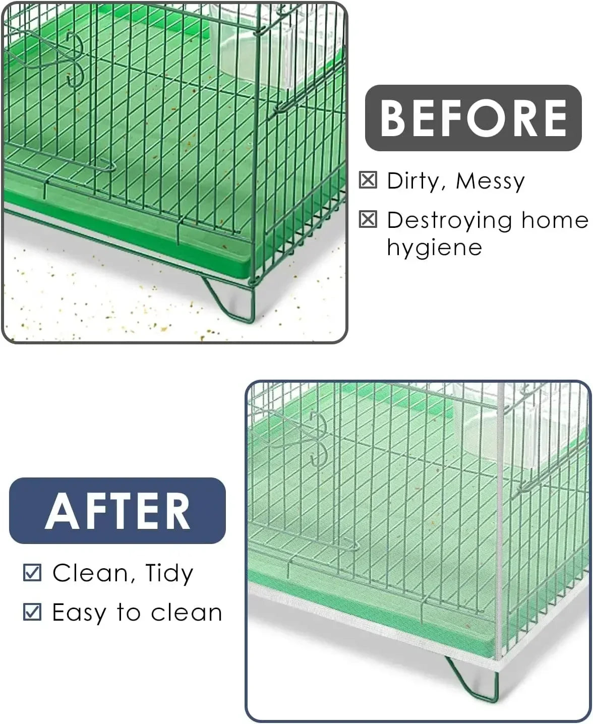 Mesh Bird Cage Seed Catcher — Easy Cleaning Skirt for Parrot Cages