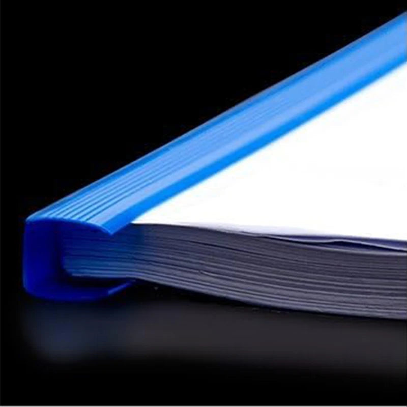 Plastic File Folders with Sliding Bar — Transparent Report Covers, 10 Pack