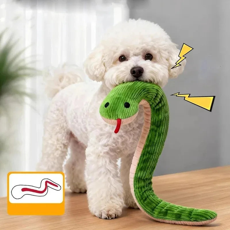 Plush Snake Pet Toy — Interactive Kick Toy for Cats and Dogs