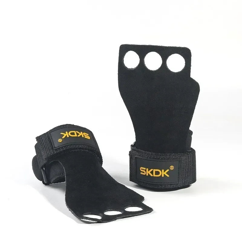macroupta Cowhide Gym Gloves — Weightlifting Hand Protectors for Pull Ups