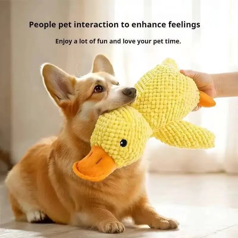 Plush Goose Pet Toy — Squeaky & Crinkly Chew Toy for Dogs and Cats