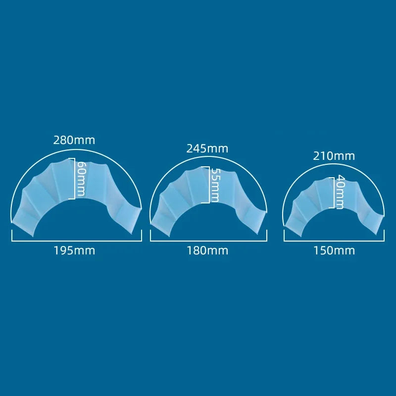 Silicone Swimming Hand Paddles — Training Webbed Gloves for Swimmers