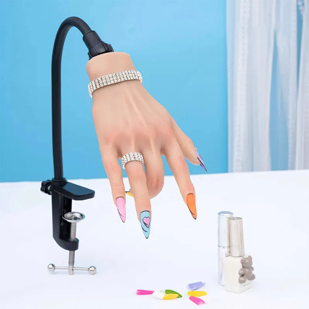Silicone Nail Practice Hand — Professional Manicure Training Tool