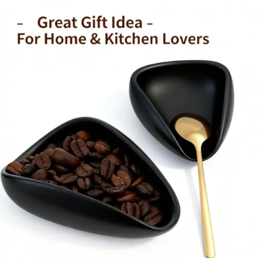 Ceramic Coffee Bean Dosing Cup & Sprayer Set — Elegant Coffee Station Organizer