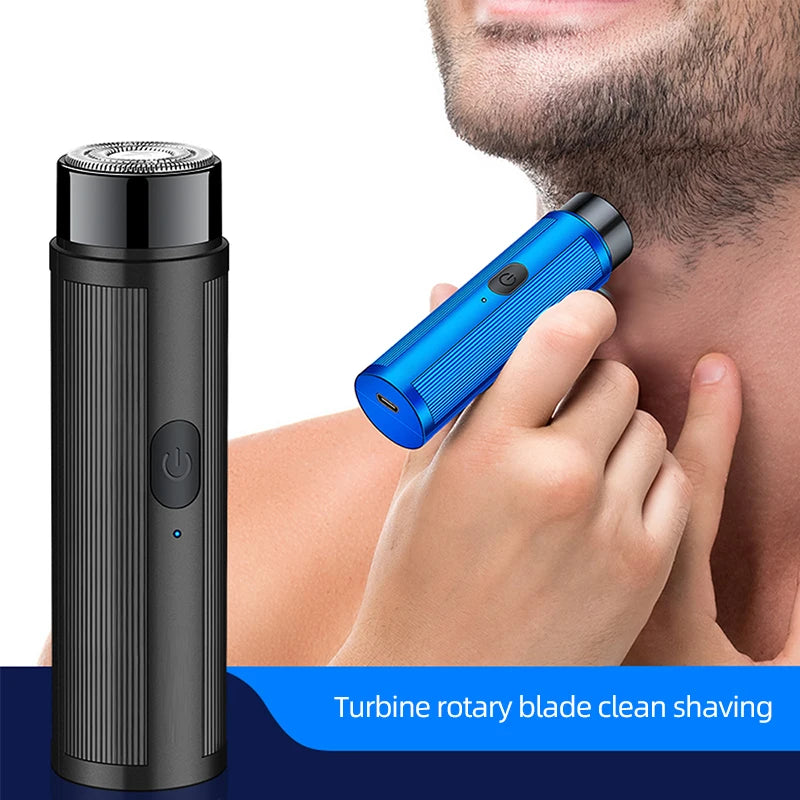 WITZIO Mini Electric Shaver — Portable Rechargeable Rotary Razor