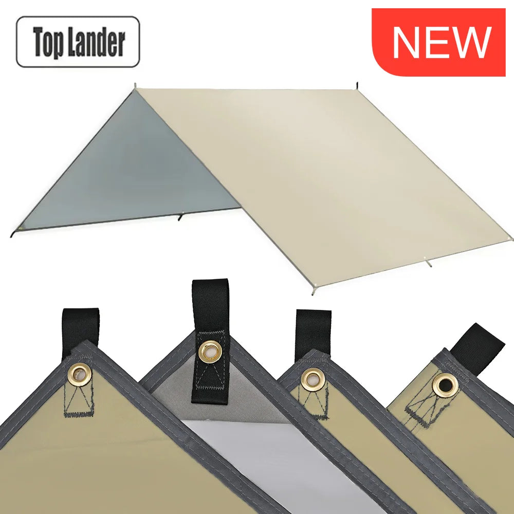 Top Lander Waterproof Camping Tarp — Ultralight Outdoor Sun Shelter