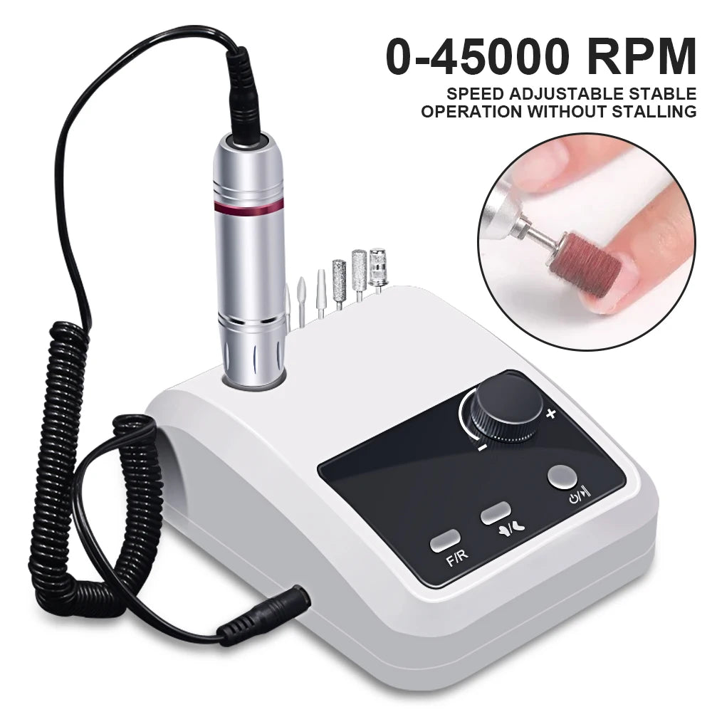 DING YOU YOU Professional Electric Nail Drill — 45000 RPM High Speed Manicure Machine