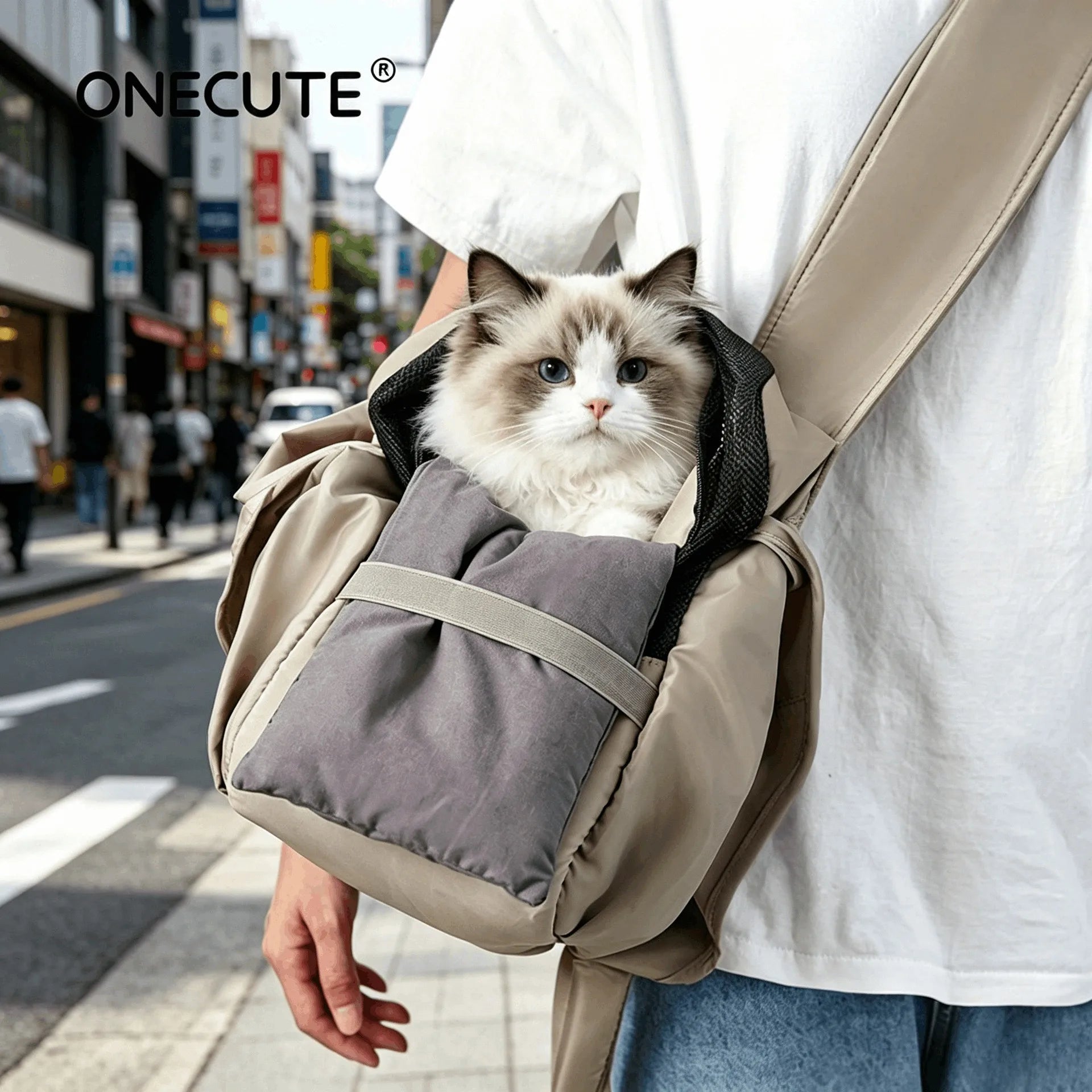 Breathable Pet Carrier Bag — Crossbody Shoulder Sling for Small Dogs & Cats