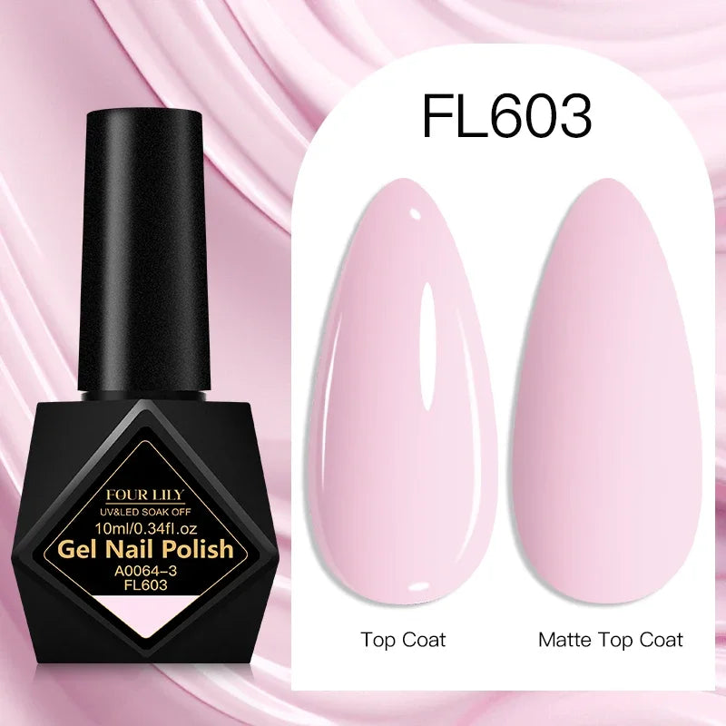 Four Lily Gel Nail Polish — Long Lasting Semi-Permanent Manicure Set