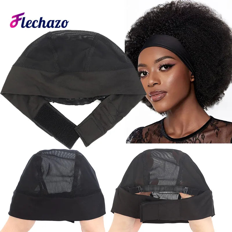 Flechazo Adjustable Wig Cap — Non-Slip Mesh Lace Cap for Secure Installation