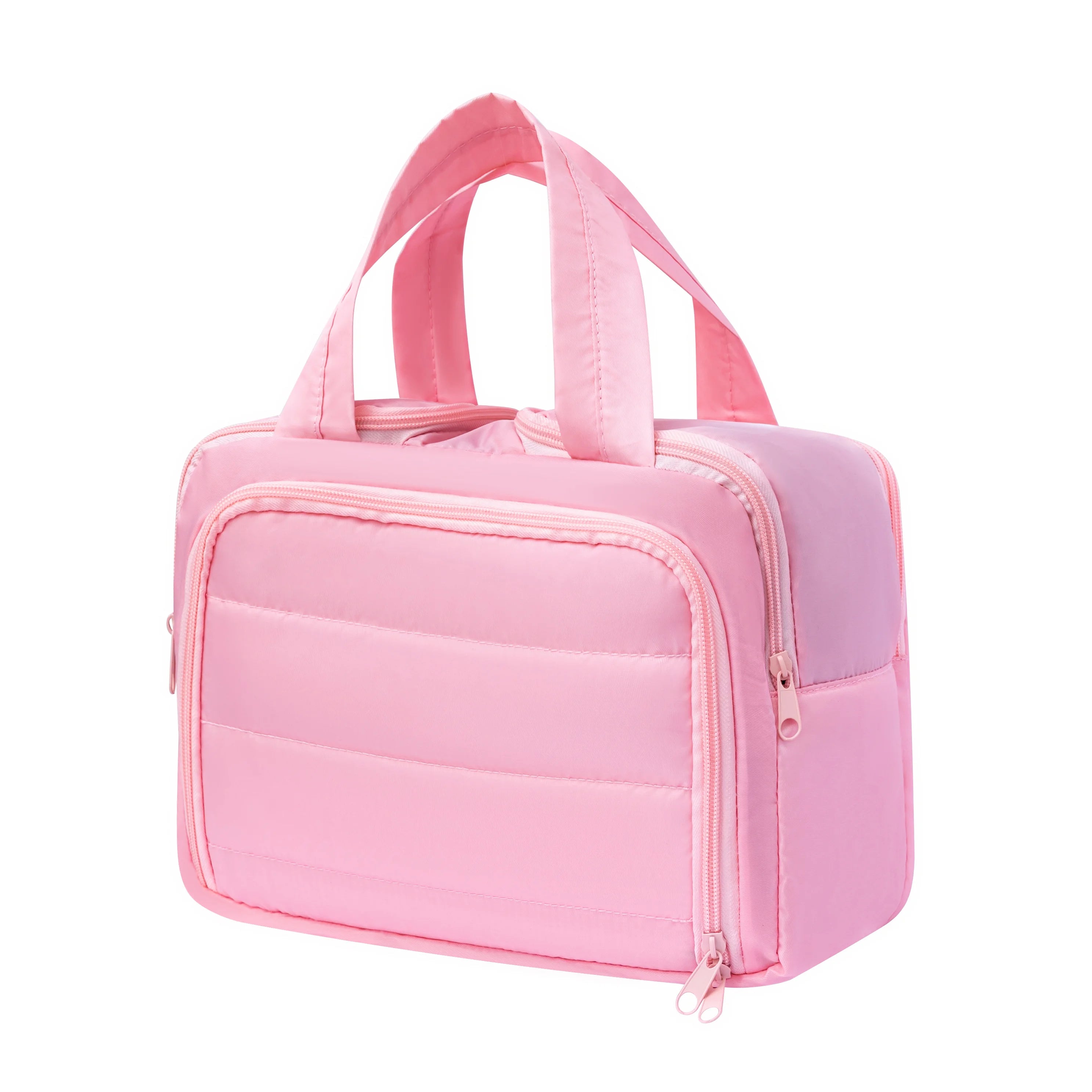 Large Capacity Travel Makeup Bag — Multi-Compartment Cosmetic Organizer