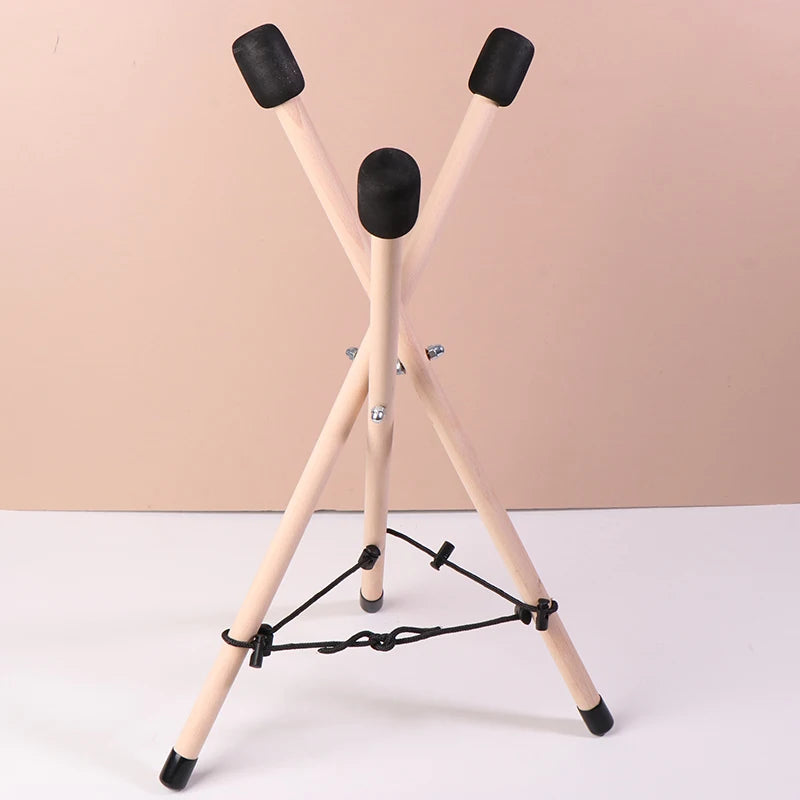 SUSAJ Adjustable Wood Drum Stand — Stable Support for Handpans and Percussion