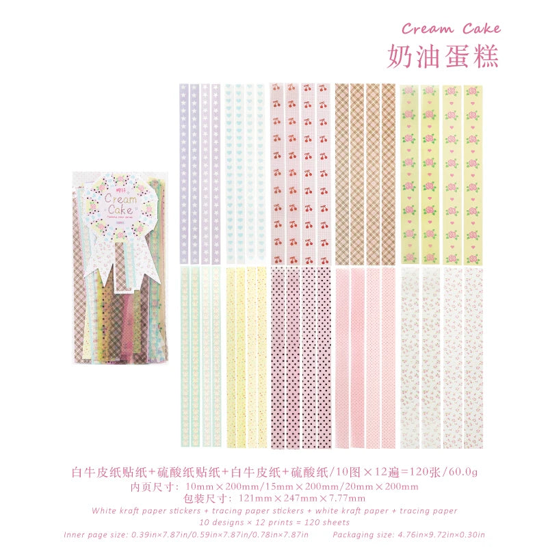 Lace Aesthetic Stickers — 120 Piece Self-Adhesive Decor for Scrapbooking