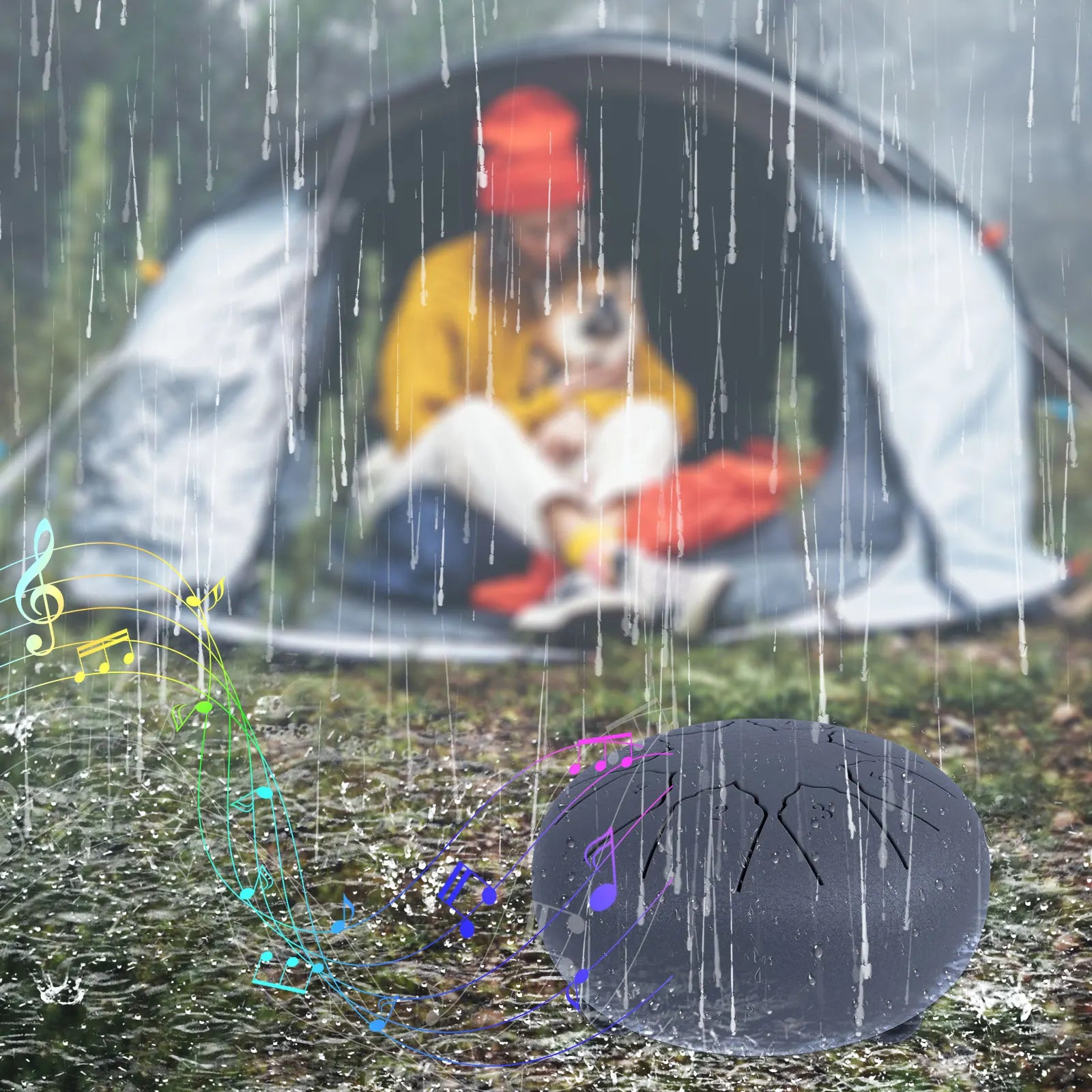 Steel Tongue Rain Drum — Outdoor Musical Garden Decor & Percussion