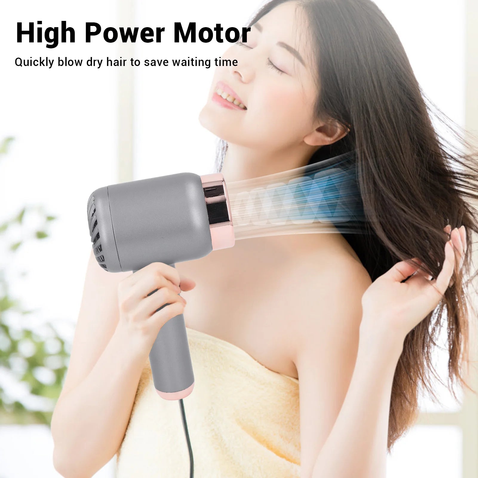 Romellar Ionic Hair Dryer — Dual Use Cordless and Plug-In Design