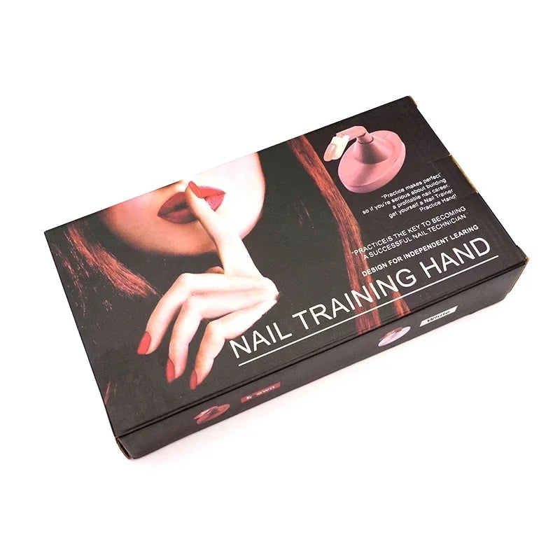 Nail Art Practice Hand Set — Manicure Training Model with Finger Tips