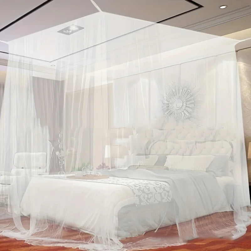 Large White Outdoor Mosquito Net — Breathable Insect Protection for Camping