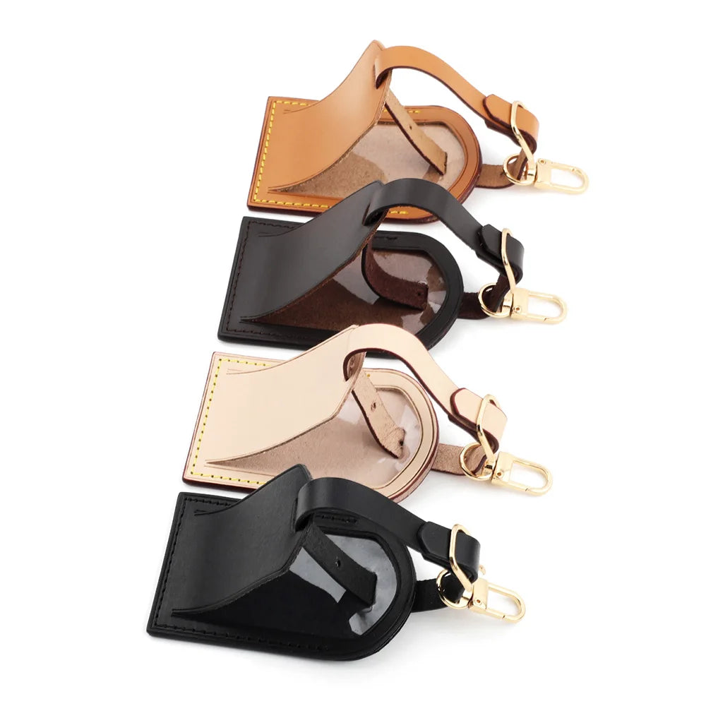 Genuine Leather Luggage Tag — Durable Travel Accessory for Suitcases and Bags