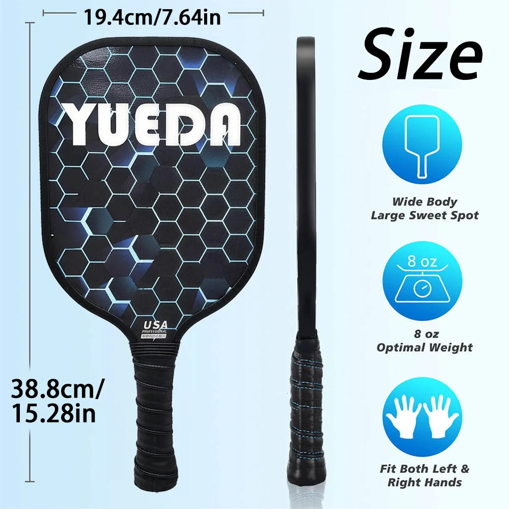 Pickleball Paddle Complete Set — Beginner Training Kit with 2 Rackets & 4 Balls