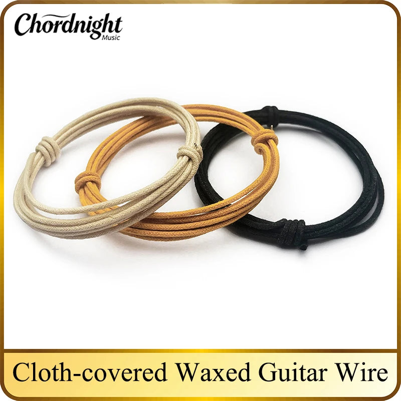 SAPHUE Vintage Cloth-Covered Guitar Wire — Waxed Pushback Cable, 4.5 Meters