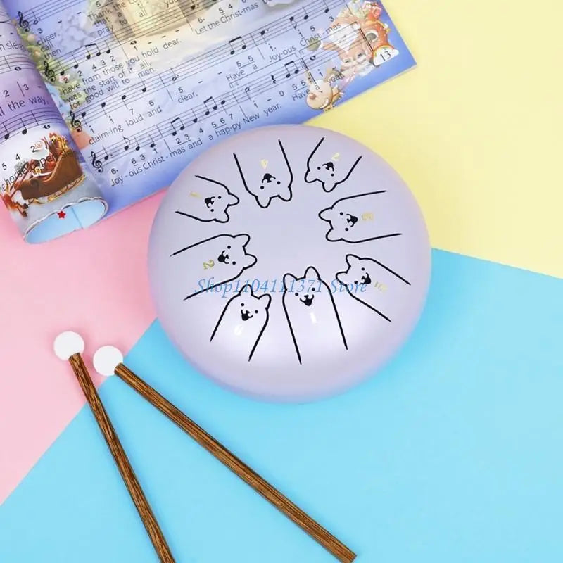 8-Tone Steel Tongue Drum — Musical Percussion Instrument for Beginners