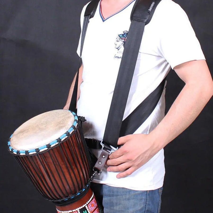 Adjustable African Hand Drum Shoulder Straps — Durable Polyester Percussion Belt
