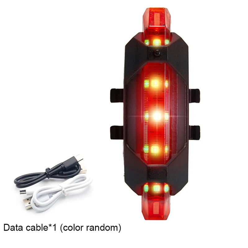 Rechargeable Bicycle LED Light Set — Front Headlight and Rear Taillight Kit