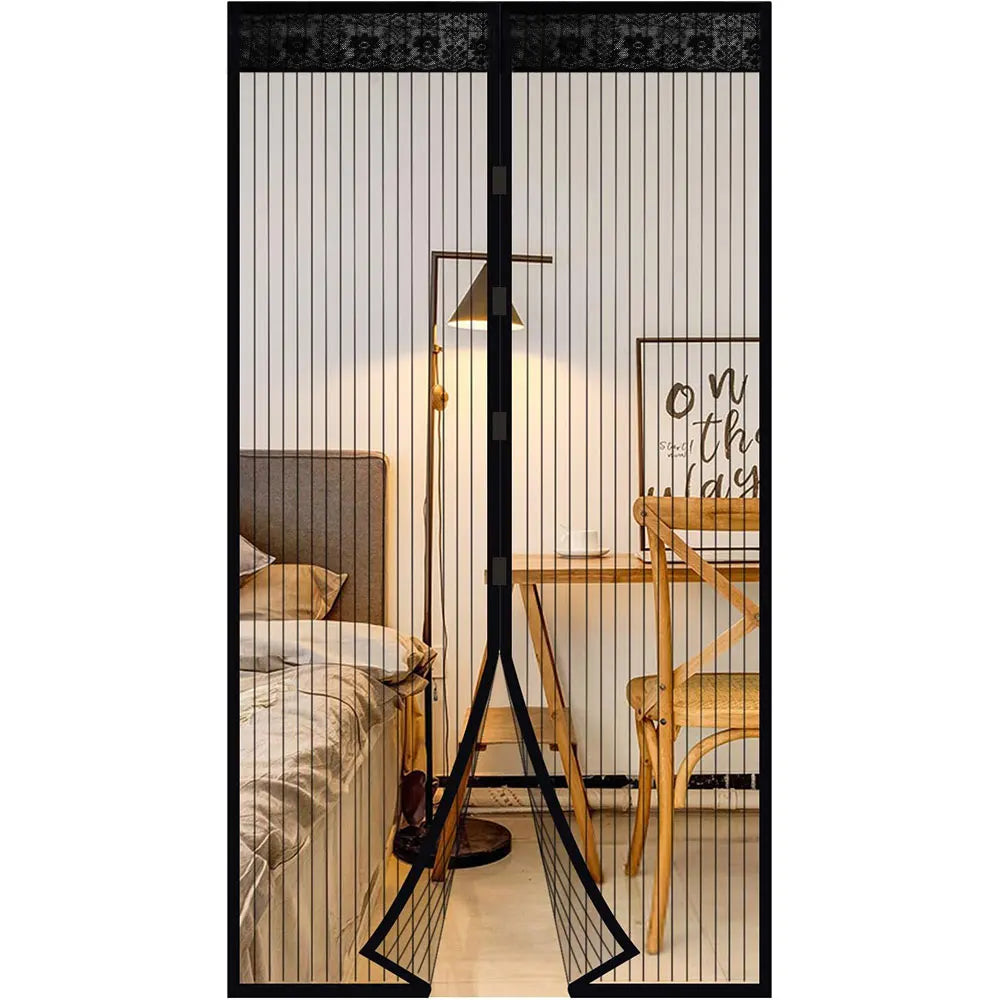 Magnetic Mesh Door Curtain — Automatic Closing Insect Screen