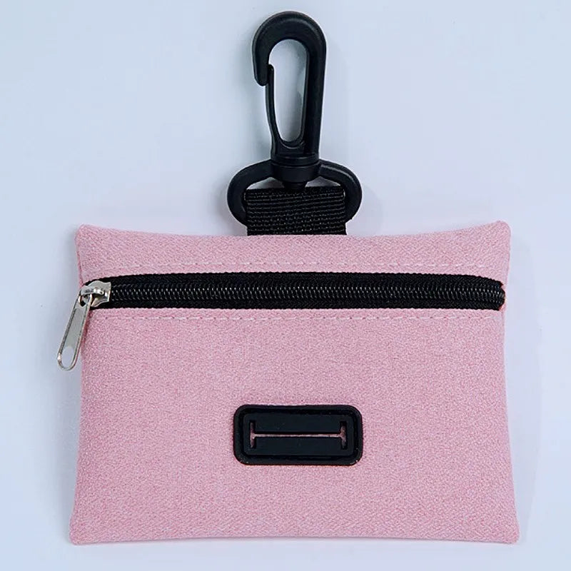 Portable Dog Poop Bag Dispenser — Hanging Oxford Cloth Holder for Walks
