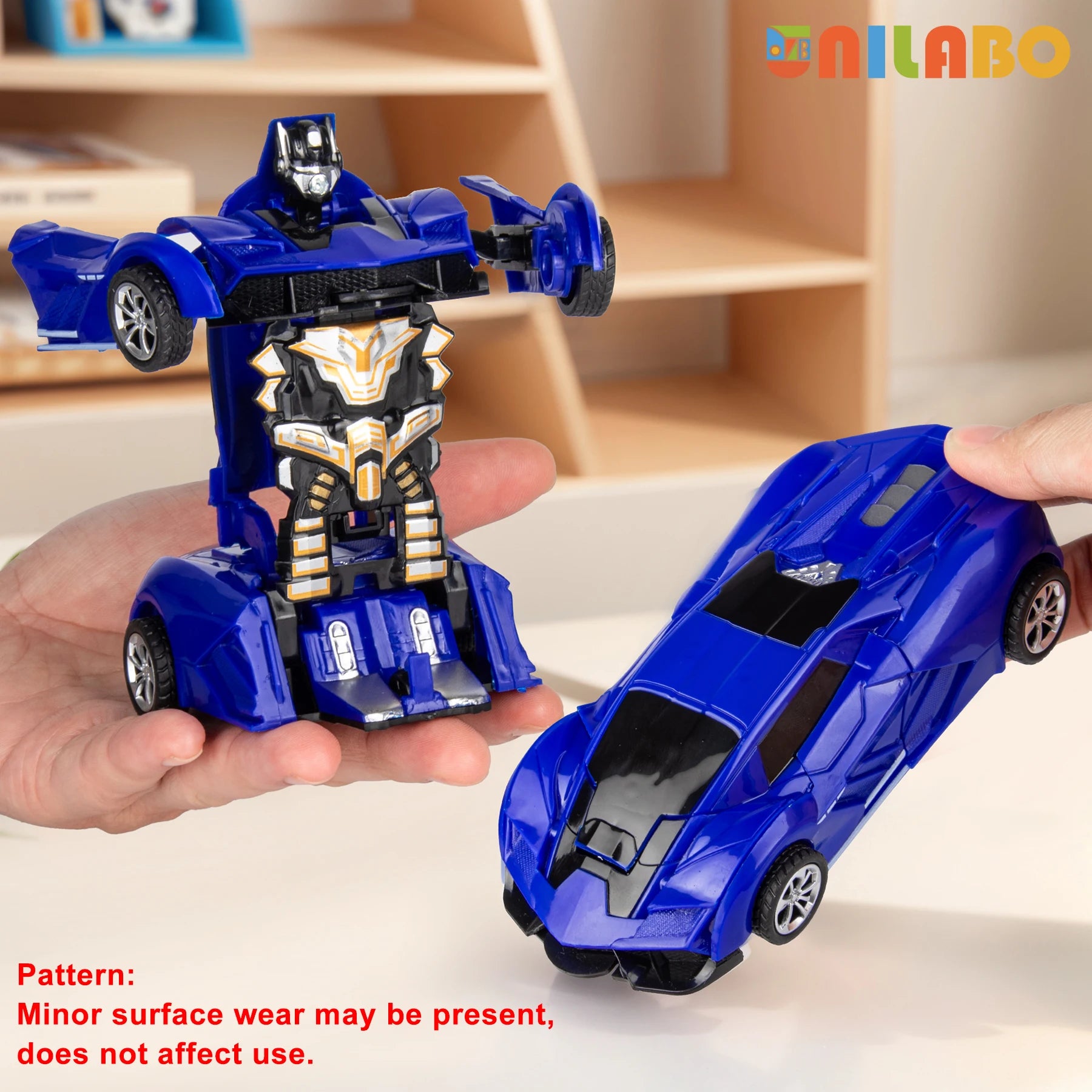 Transformable Robot Sports Car Toy — Diecast Model Vehicle for Kids