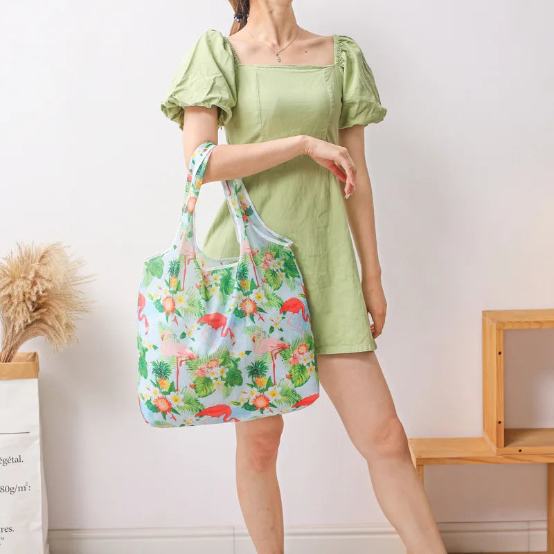 Foldable Reusable Shopping Bags — Heavy Duty Washable Grocery Totes