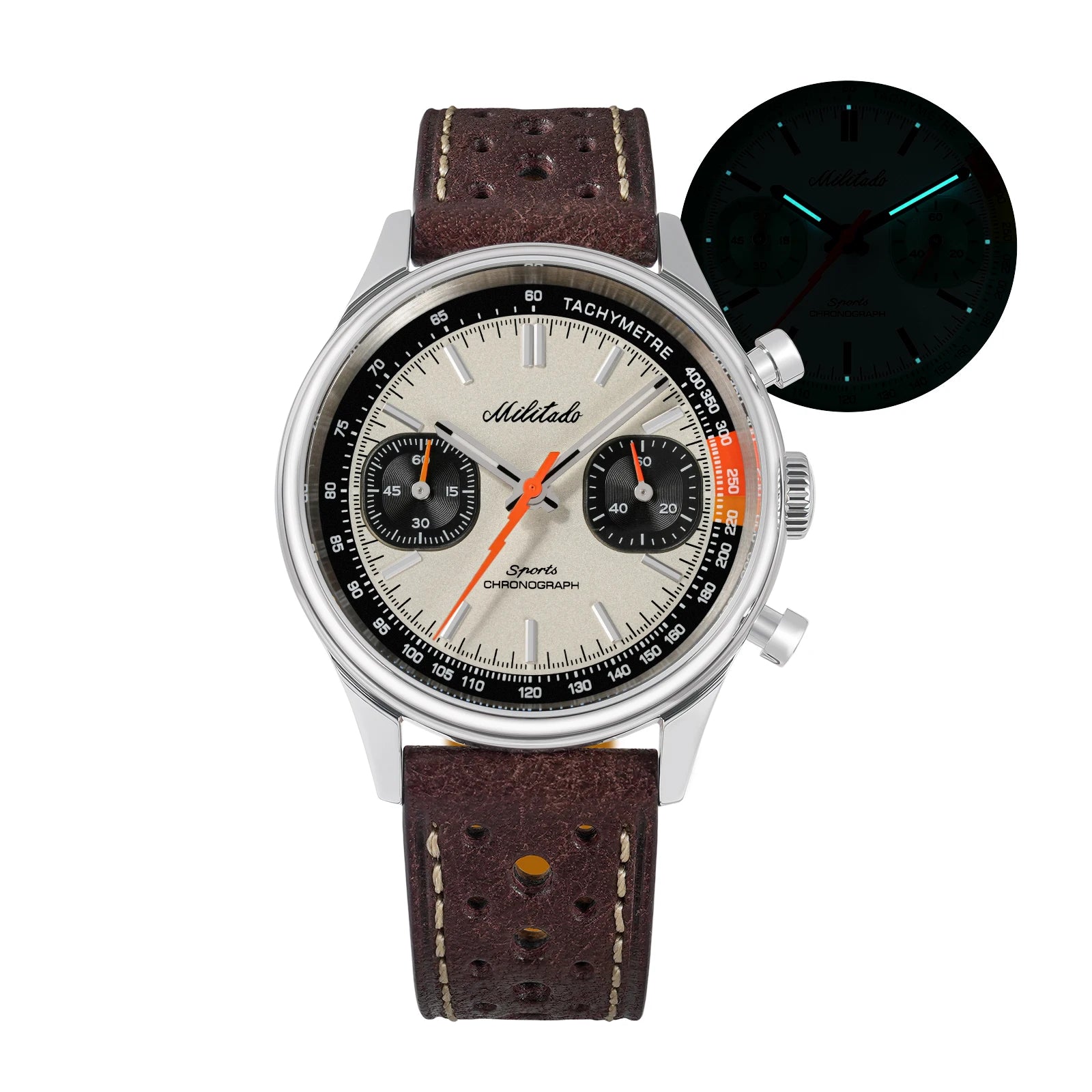 militado ML23 Quartz Chronograph Watch — Stainless Steel & Sapphire Crystal