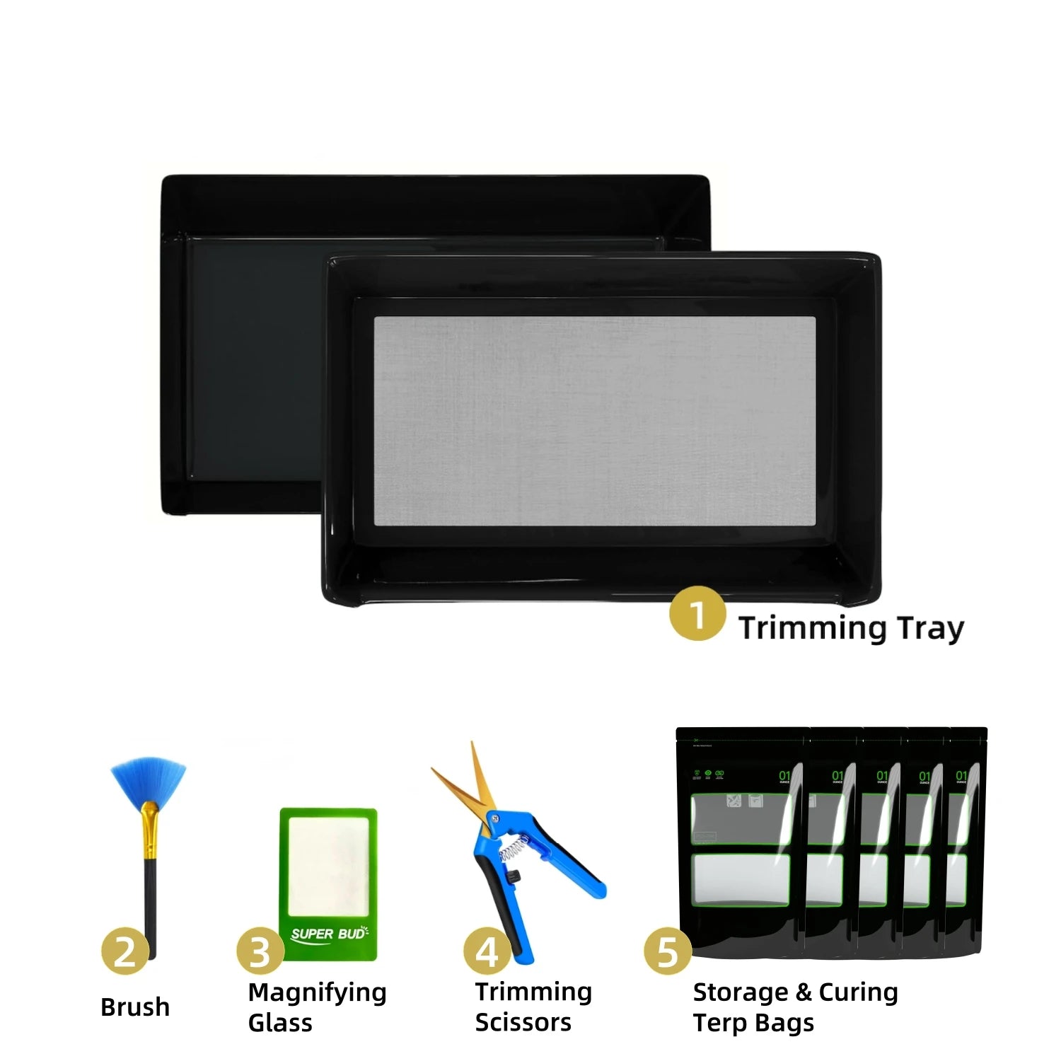 Super Bud Trimming Tray Kit — Professional Herb Harvest Station