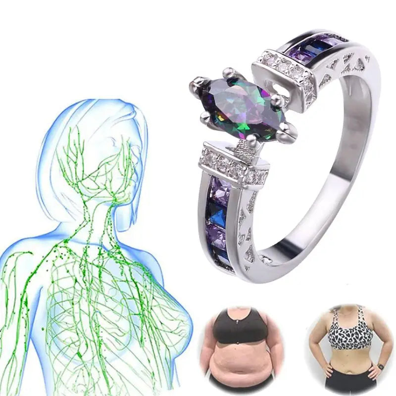 ZHIXUN Quartz Crystal Ionix Ring — Geometric Fashion Jewelry for Women