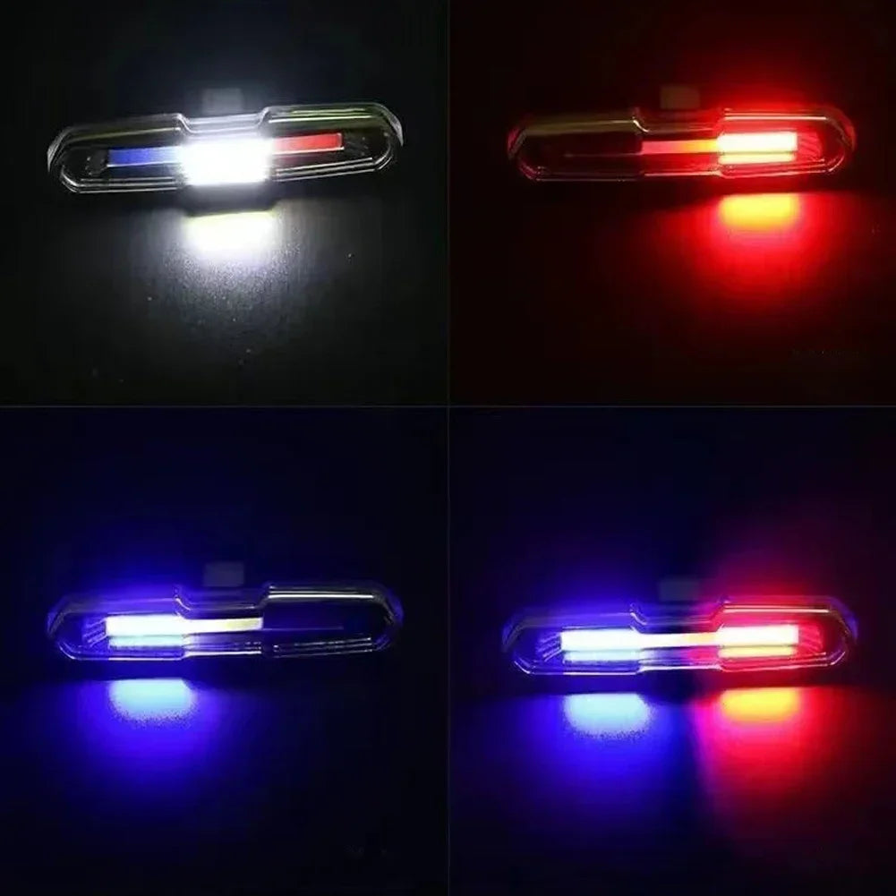 USB Rechargeable Bicycle Taillight — Waterproof Dual Color LED Safety Light