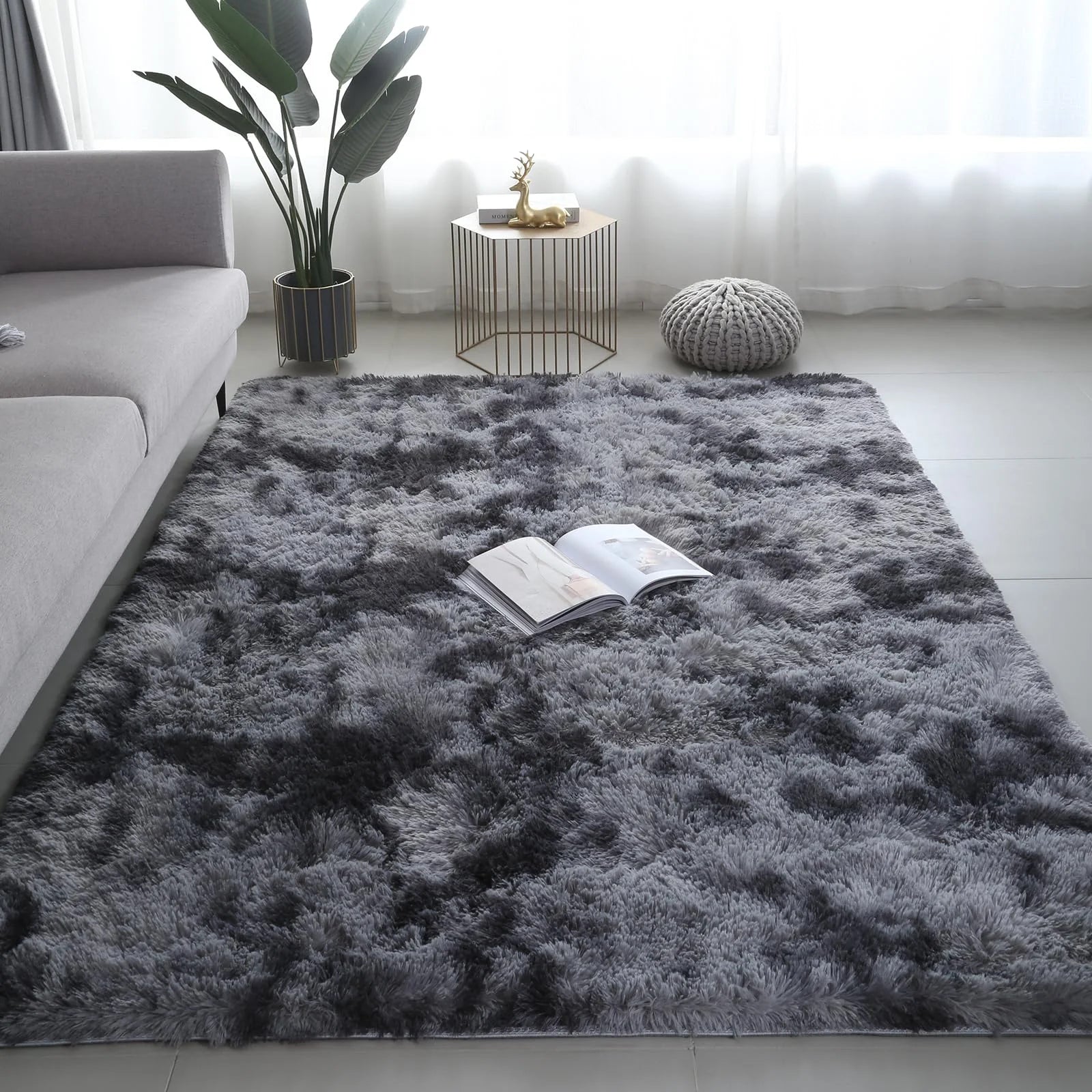 VIKAMA Ultra-Soft Puffy Rug — Plush Floor Mat for Bedroom & Nursery