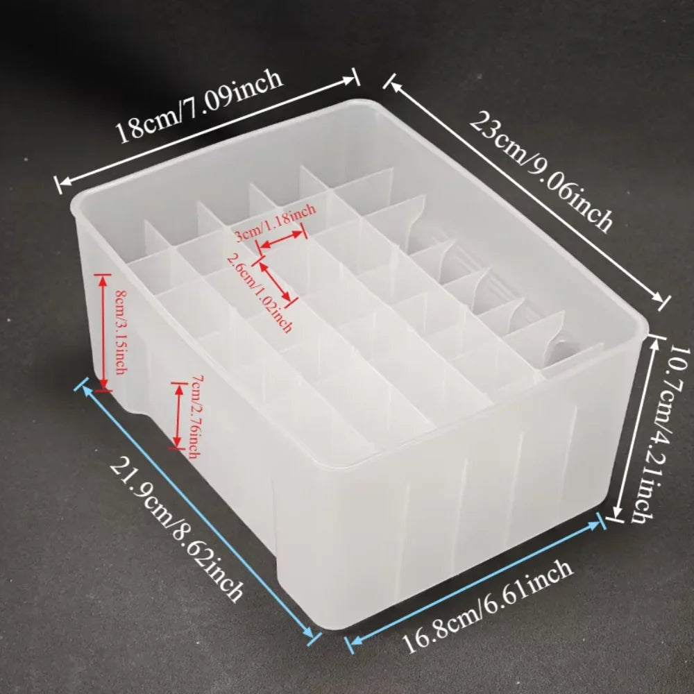 Multi-Compartment Fishing Lure Storage Box — Organized Tackle Organizer, White
