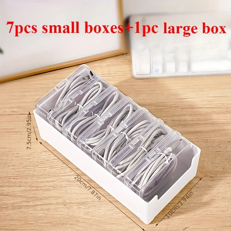 Desktop Cable Management Boxes — Charging & Accessory Organizer for Home Office