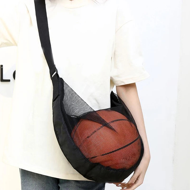 Mesh Ball Storage Bag — Breathable Sports Equipment Sling with Zipper