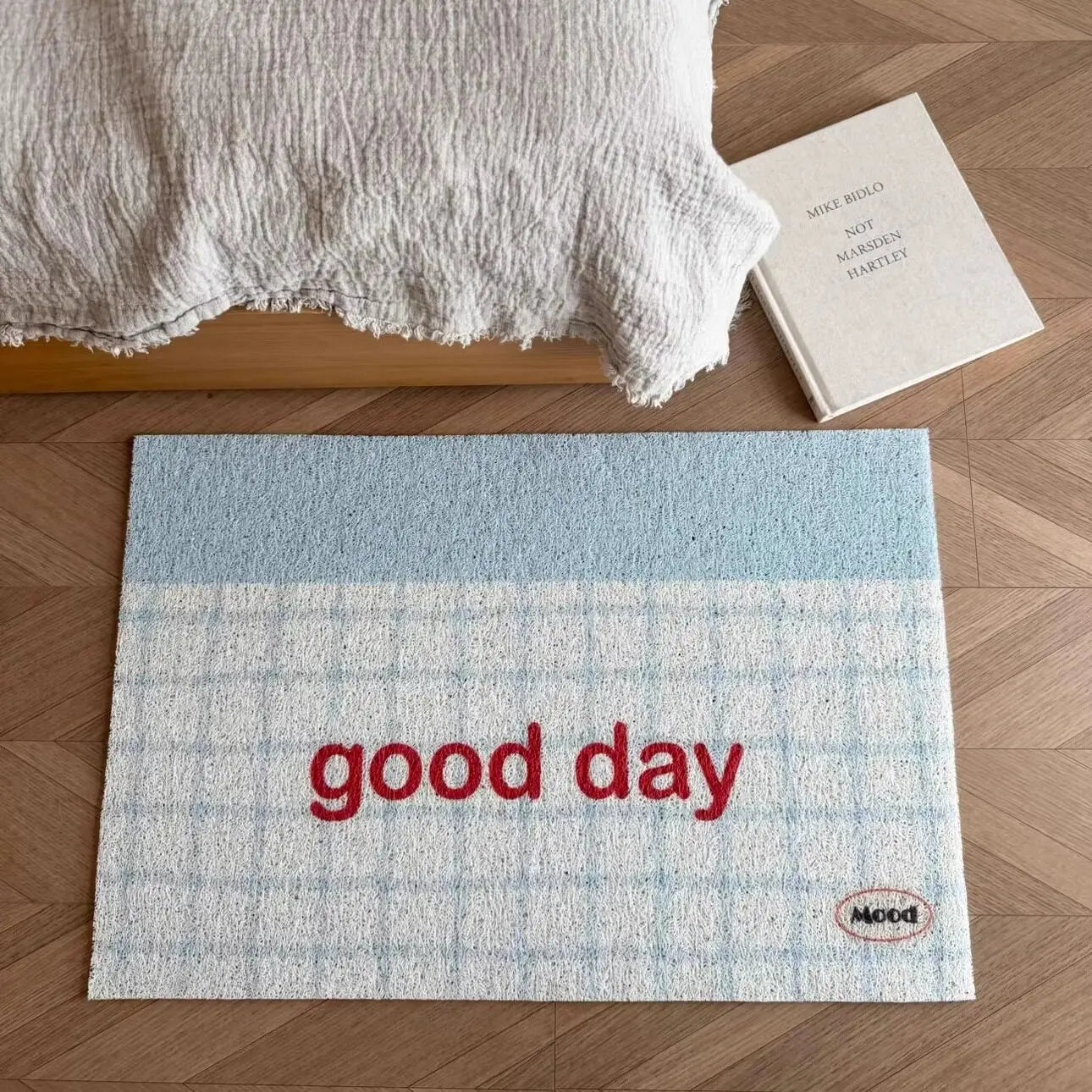 Plaid Pattern Welcome Mat — Anti-Slip PVC Coil Doormat for Indoor & Outdoor Use
