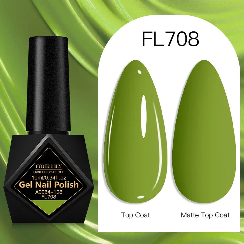 Four Lily Gel Nail Polish — Long Lasting Semi-Permanent Manicure Set