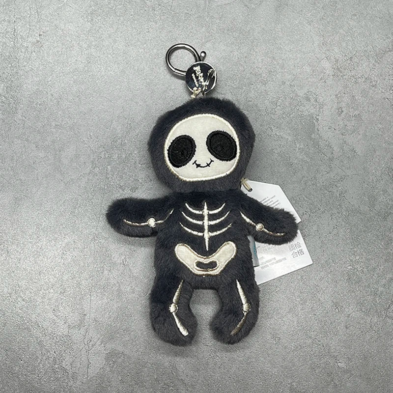 Assorted Plush Keychain Charm — Cute Animal & Food Backpack Accessory