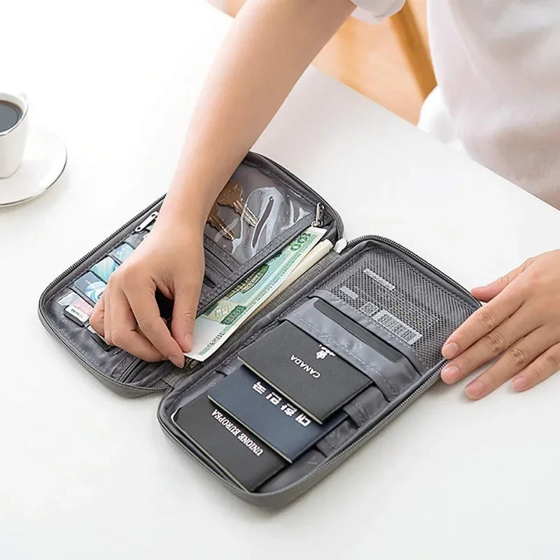 Waterproof Travel Document Organizer — Family Passport Holder & Card Case