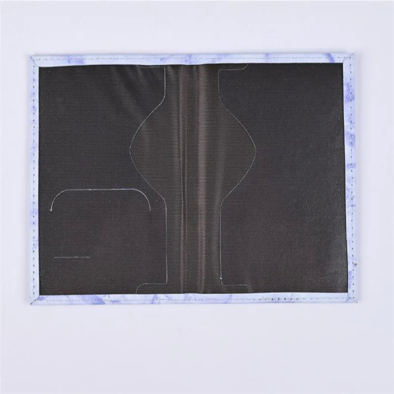 Marble Pattern Passport Cover — Ultra-Thin Travel Document Holder