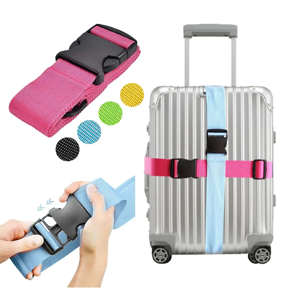 Adjustable Luggage Safety Straps — Secure Travel Packing Belts