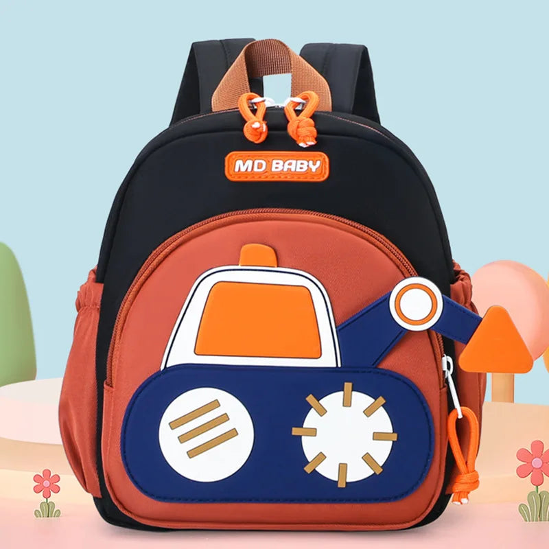 Kids Construction Vehicle Backpack — Lightweight School Bag for Toddlers