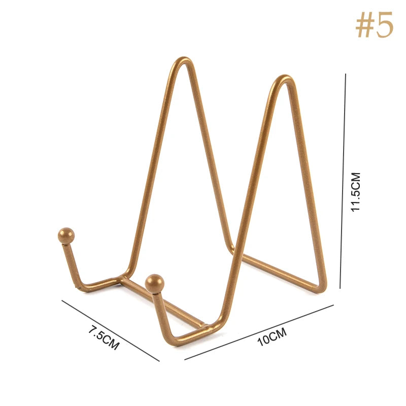 Metal Plate Display Stand — Decorative Easel for Pictures and Dishes
