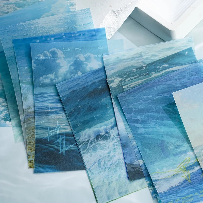 Natural Landscape Scrapbooking Paper — 15 Piece Vintage Collage Set