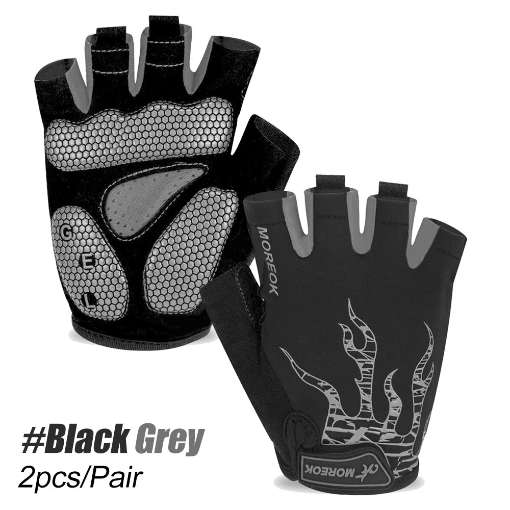 Padded Half Finger Cycling Gloves — Shock-Absorbing Mountain Bike Gear