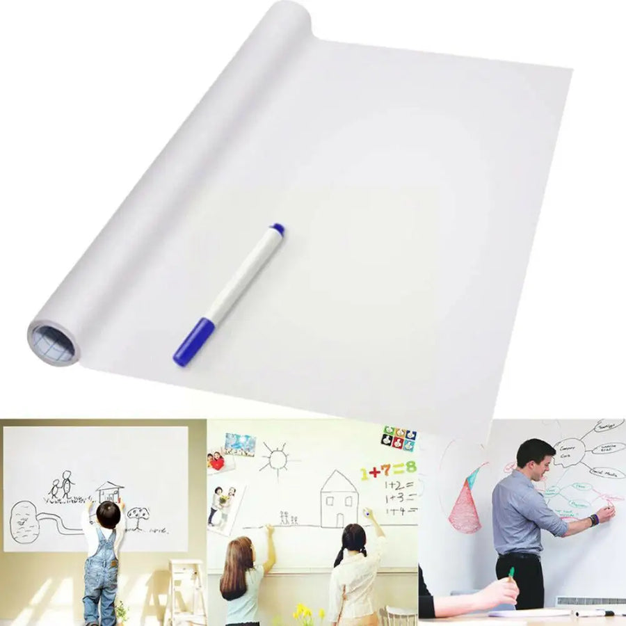 Erasable Whiteboard Sticker — Adhesive PVC Wall Board for Teaching